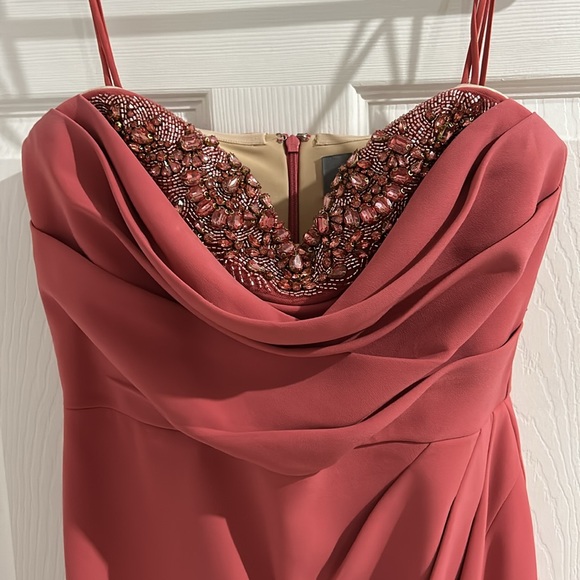 THEIA’s Anastasia Embellished Strapless Gown, 8 once worn for my son’s wedding. - Picture 10 of 14